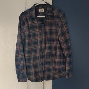 Mutual Weave Classic Navy Plaid Button-Down Shirt